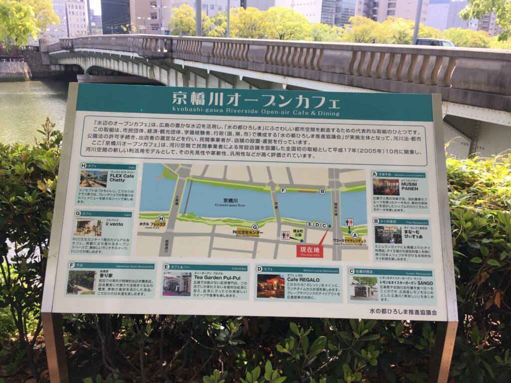 京橋川オープンカフェ看板