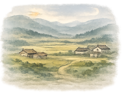 内陸にある盆地