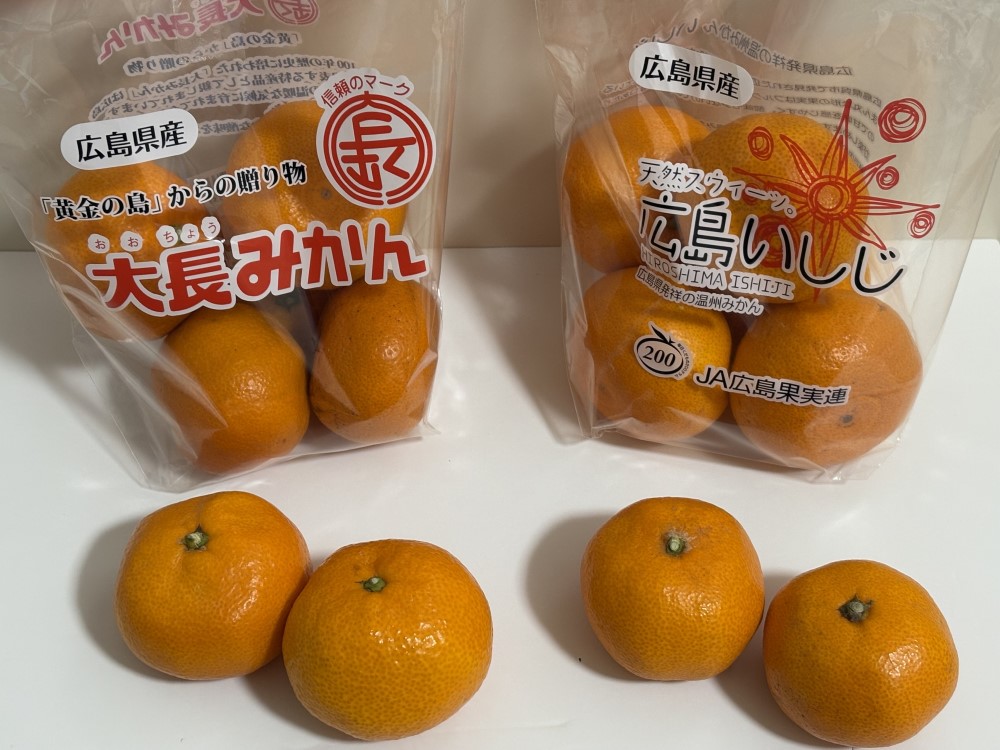 大長みかんと広島いしじみかん
