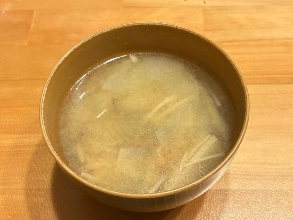 イカ天入りの味噌汁